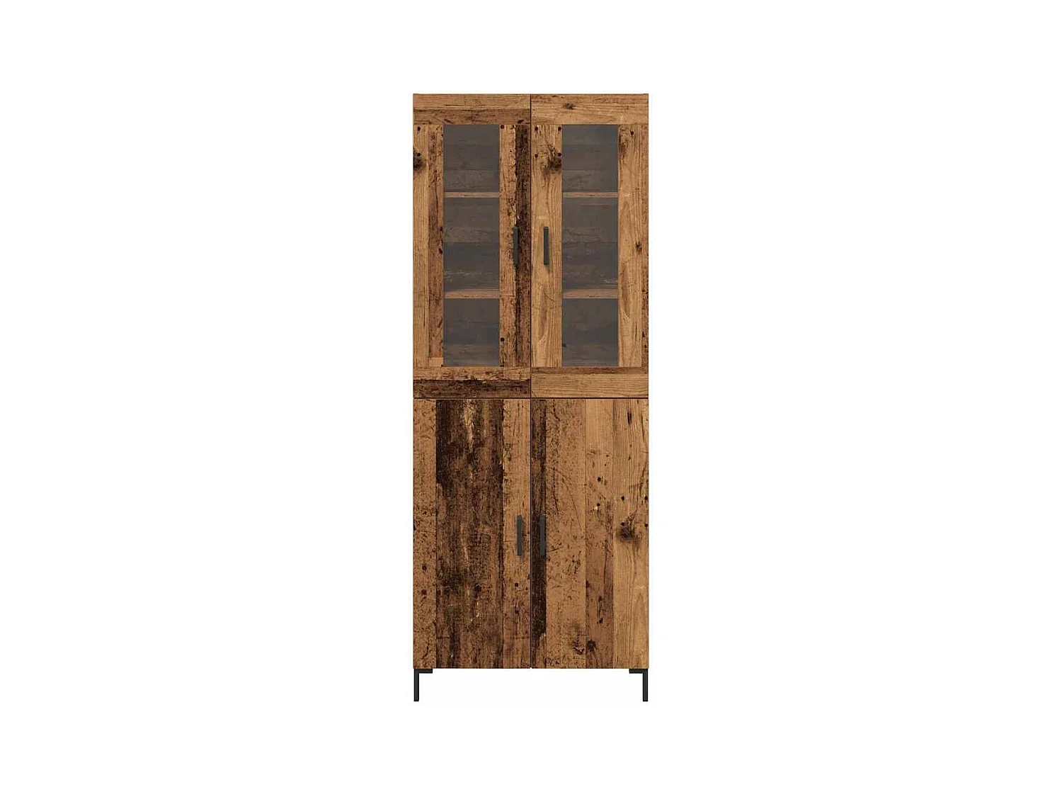 Buffet avec Cabinet Mur en Bois Ancien en Bois Aggloméré