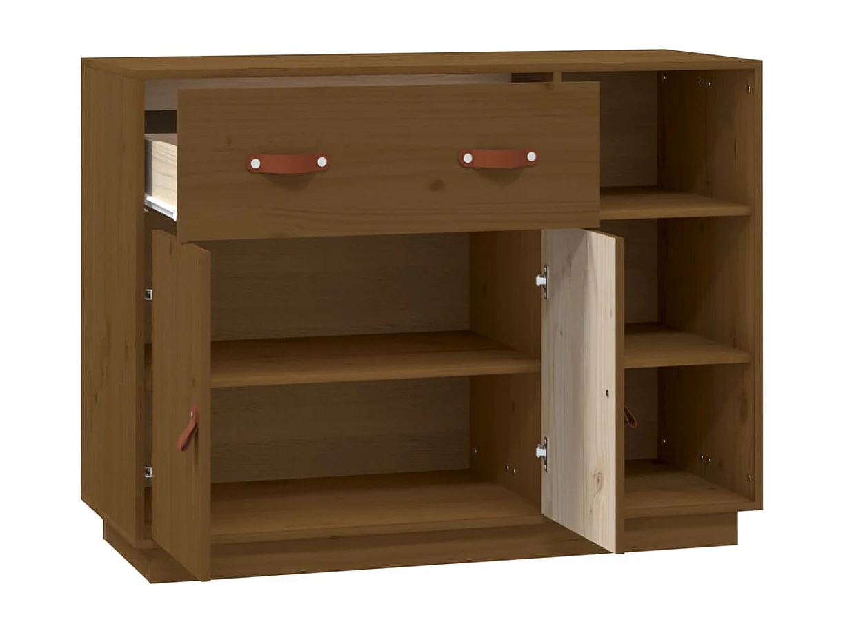 Buffet Marron miel 98,5x40x75 cm Bois massif de pin