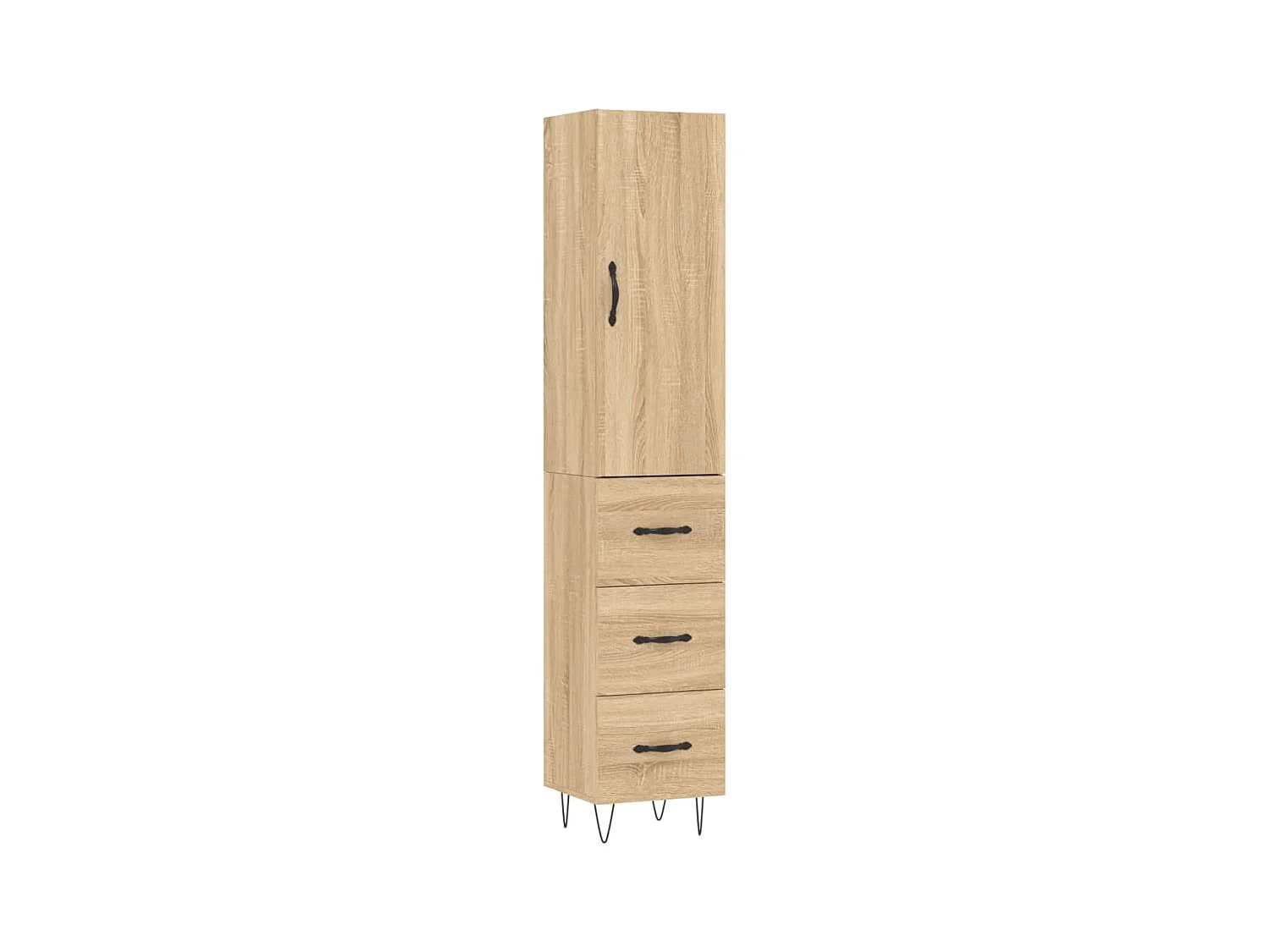 Hoog dressoir Sonoma eiken 34,5x34x180 cm Technisch hout