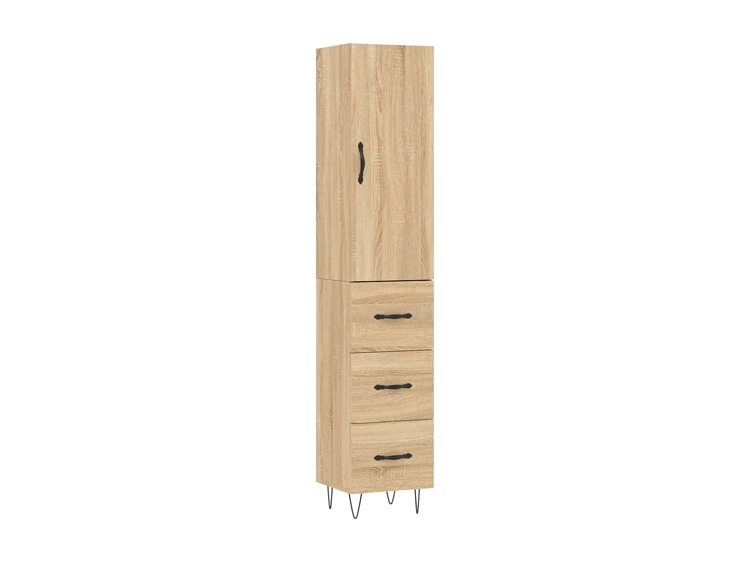 Buffet haut Chêne sonoma 34,5x34x180 cm Bois d'ingénierie