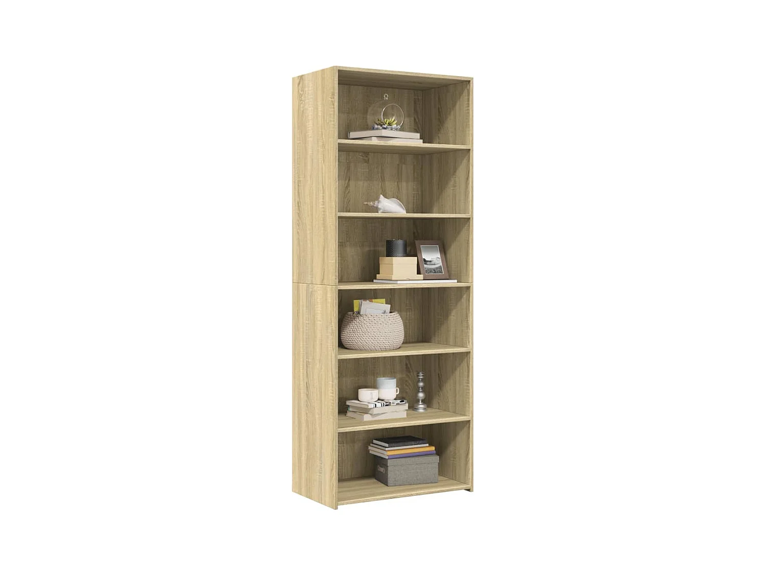 Buffet haut chêne sonoma 70x41x185 cm bois d'ingénierie
