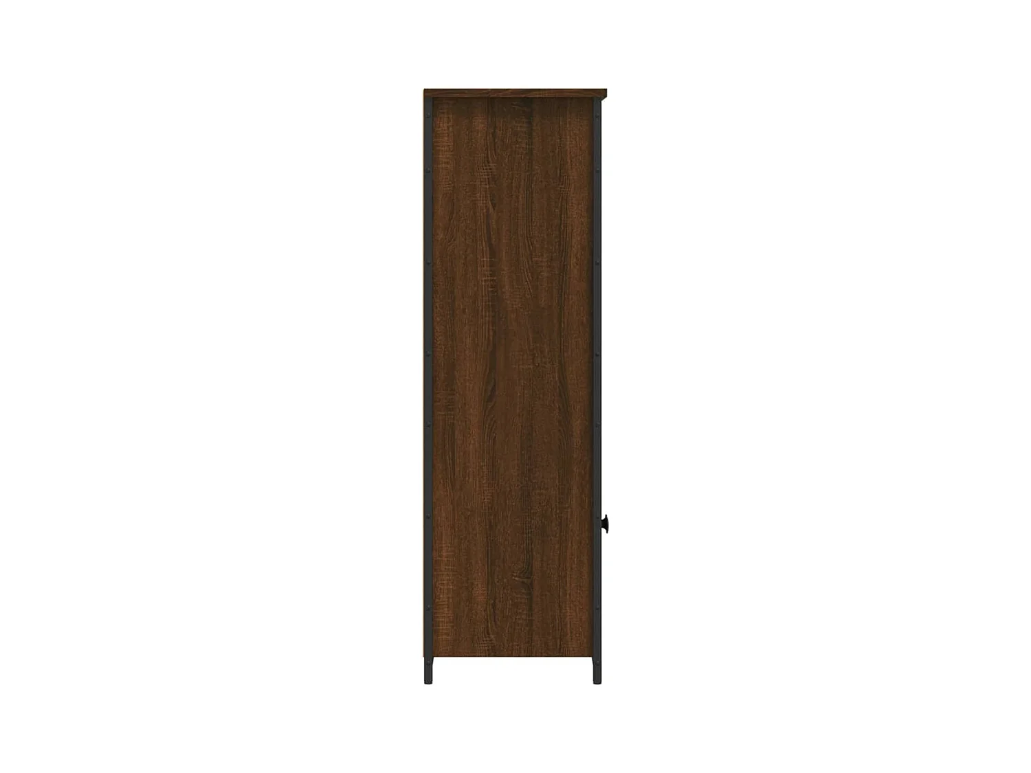Hoog dressoir bruin eiken 62x32x103,5 cm bewerkt hout