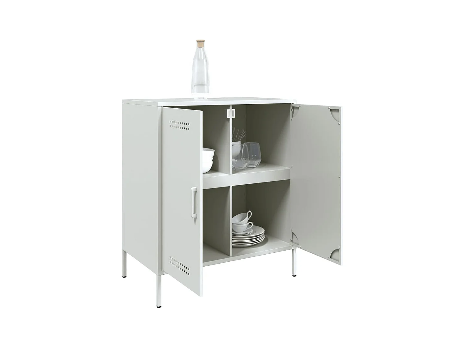 Buffet blanc 68x39x79 cm acier