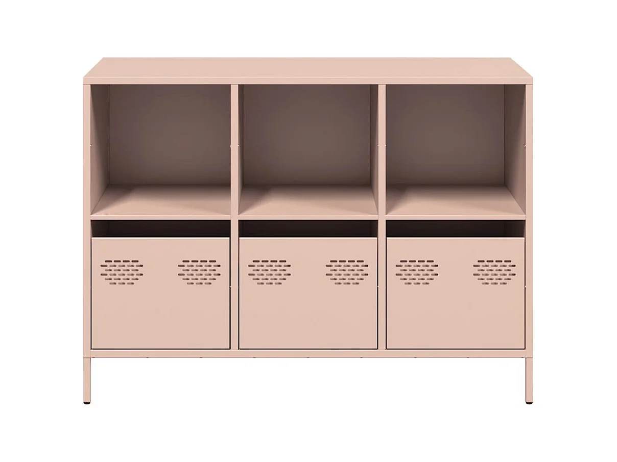 Buffet rose 101,5x39x73,5 cm acier laminé à froid