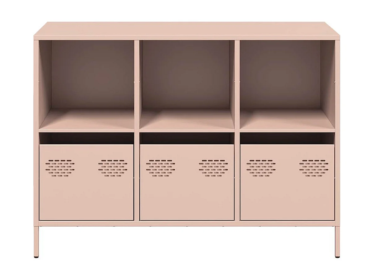 Buffet rose 101,5x39x73,5 cm acier laminé à froid