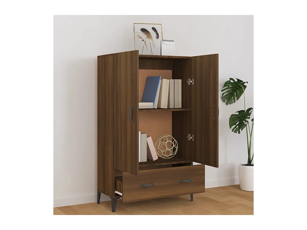 Buffet Chêne marron 70x31x115 cm Bois d'ingénierie