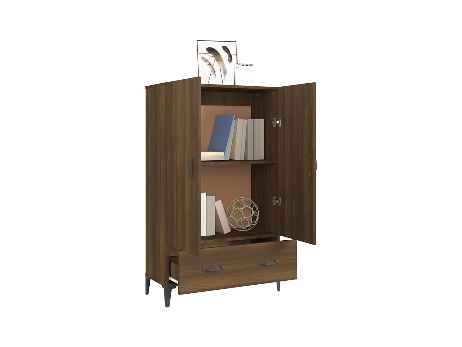 Buffet Chêne marron 70x31x115 cm Bois d'ingénierie