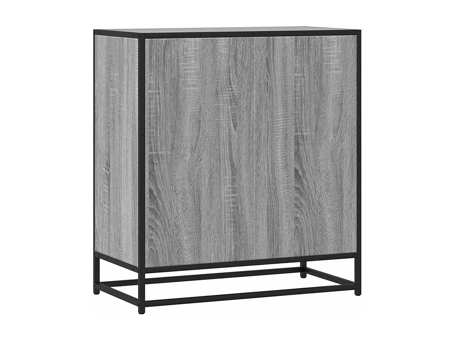 Sonoma graues Sideboard 68x35x76 cm Holzwerkstoff und Metall