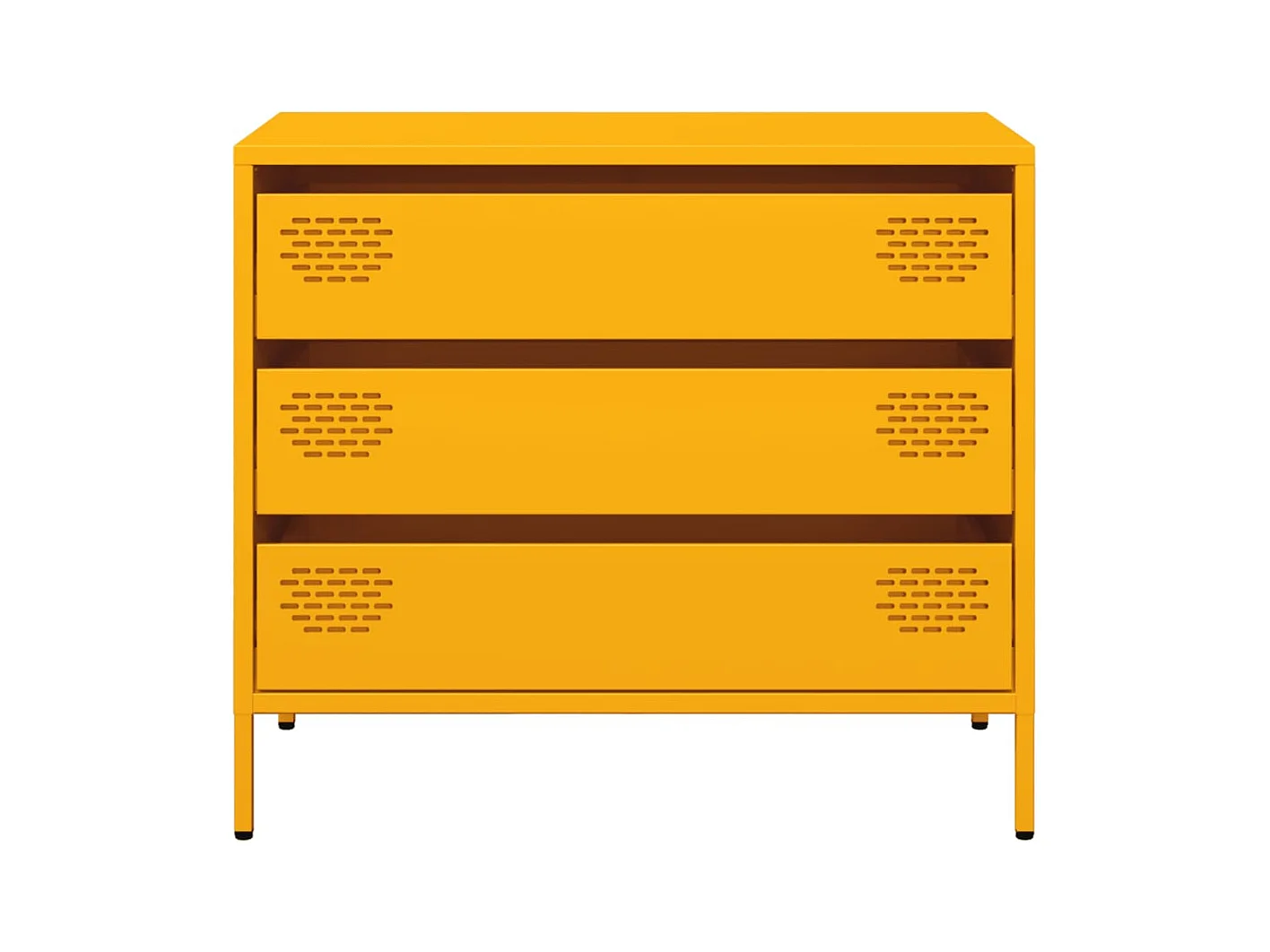 Buffet jaune moutarde 68x39x58,5 cm acier laminé à froid