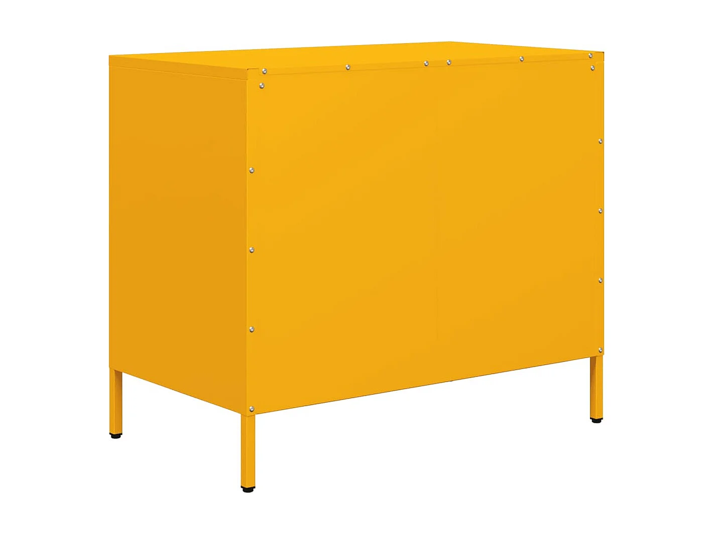 Aparador amarillo mostaza 68x39x58,5 cm acero laminado en frío
