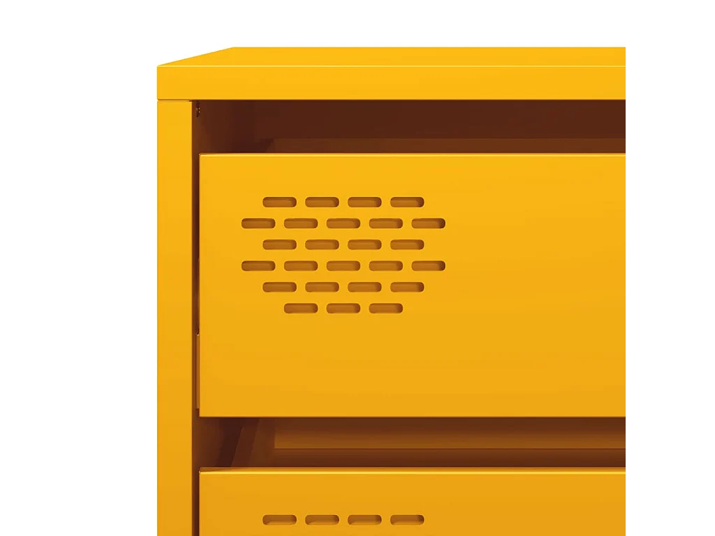 Aparador amarillo mostaza 68x39x58,5 cm acero laminado en frío