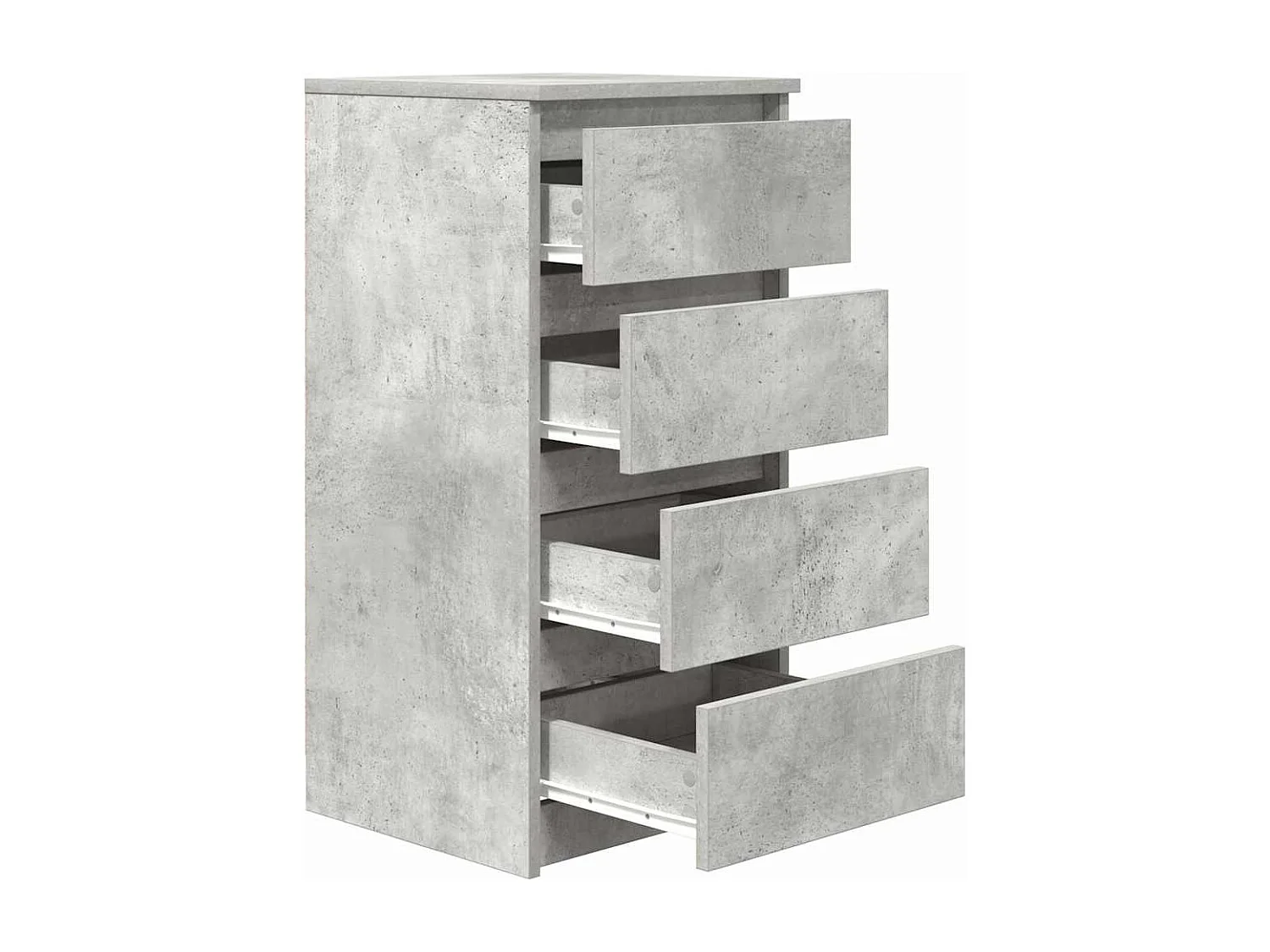 Buffet gris béton 37,5x35x76 cm bois d'ingénierie