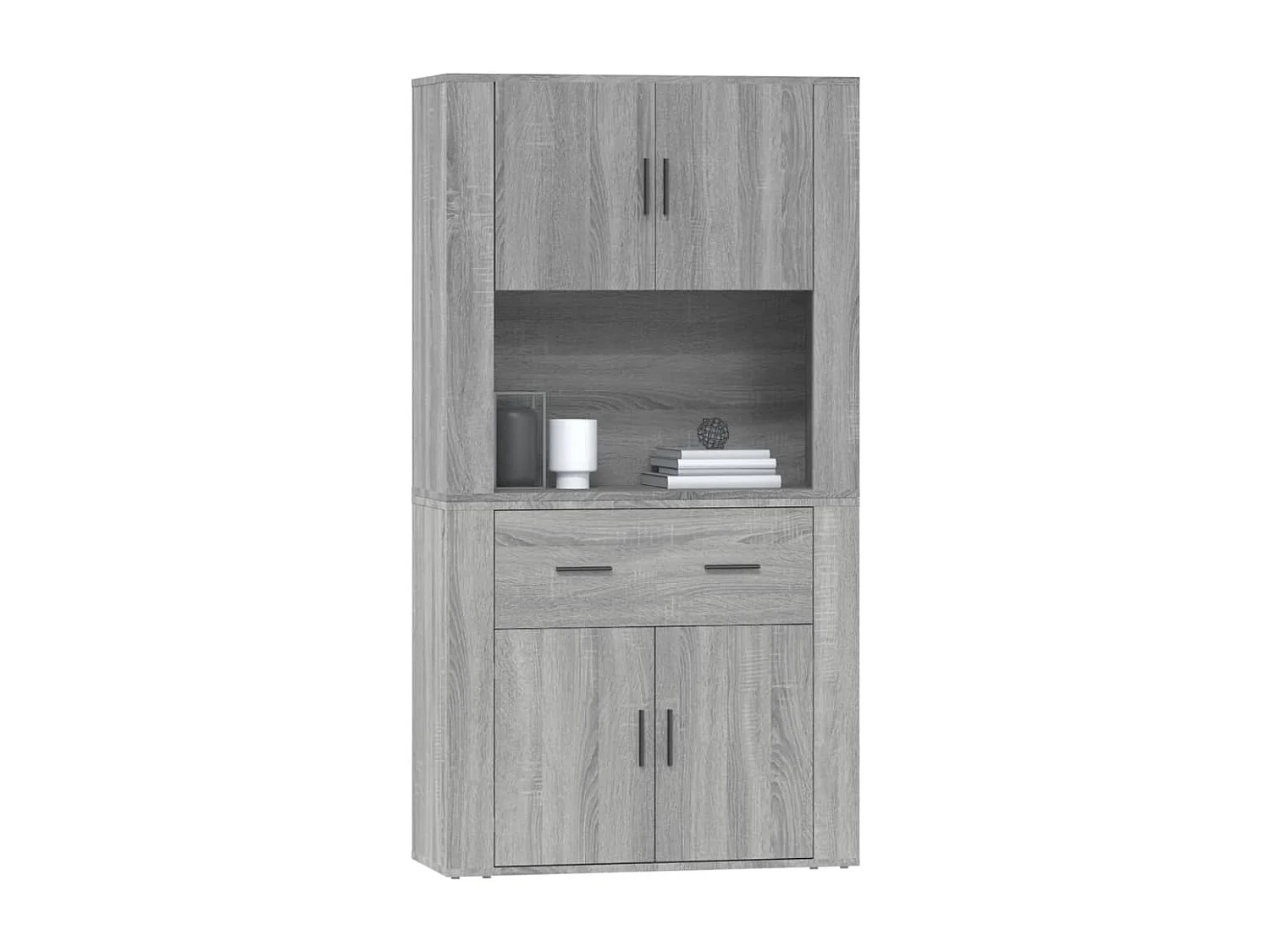 Sonoma Gray High Dressoir van bewerkt hout