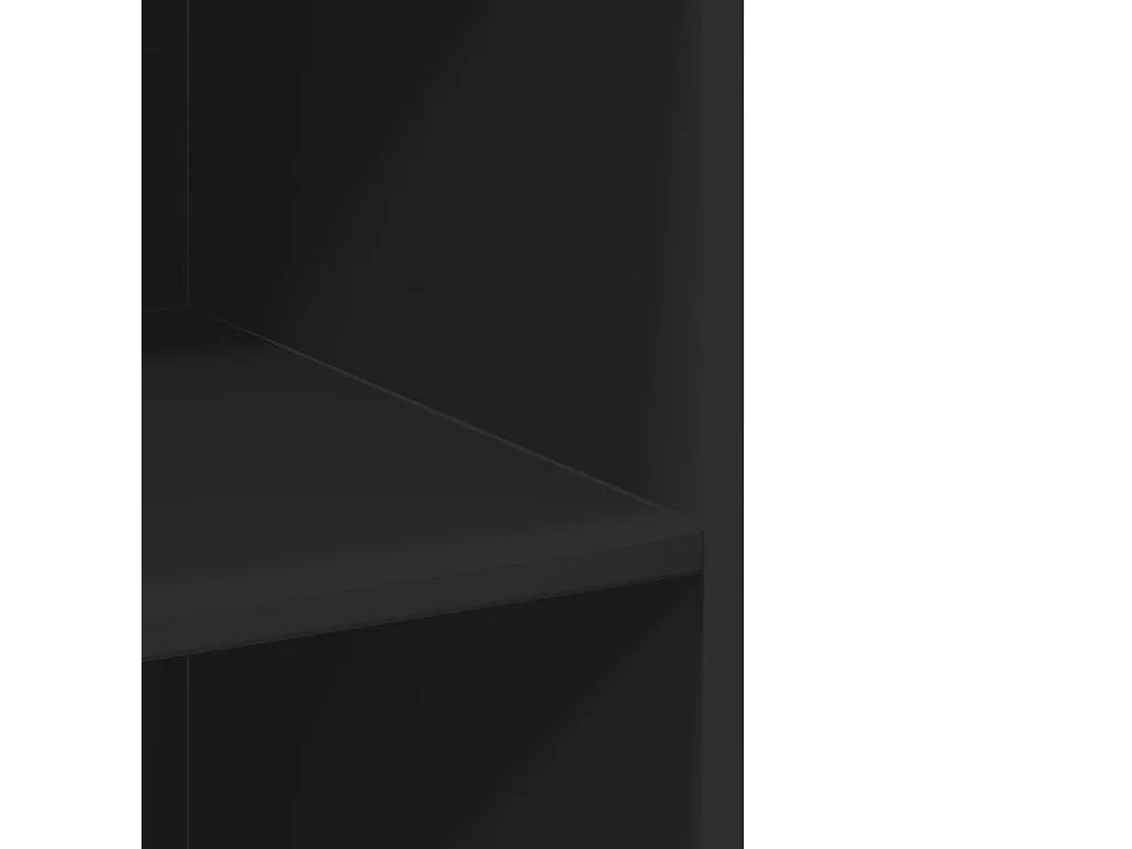 Buffet haut noir 70x41x185 cm bois d'ingénierie