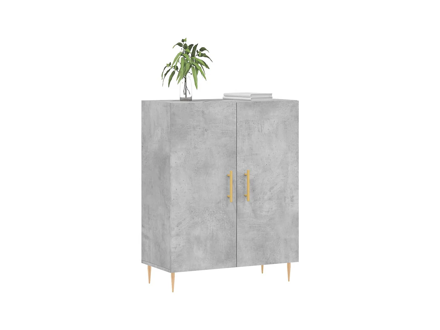 Betongraues Sideboard 69,5 x 34 x 90 cm Holzwerkstoff