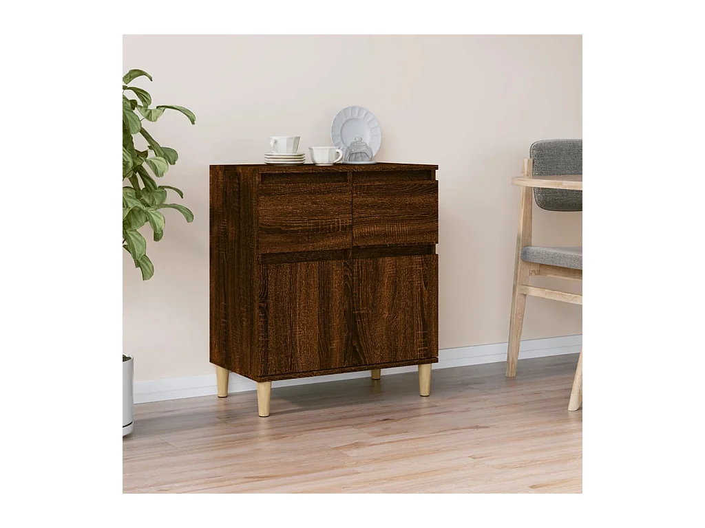 Buffet Chêne marron 60x35x70 cm Bois d'ingénierie