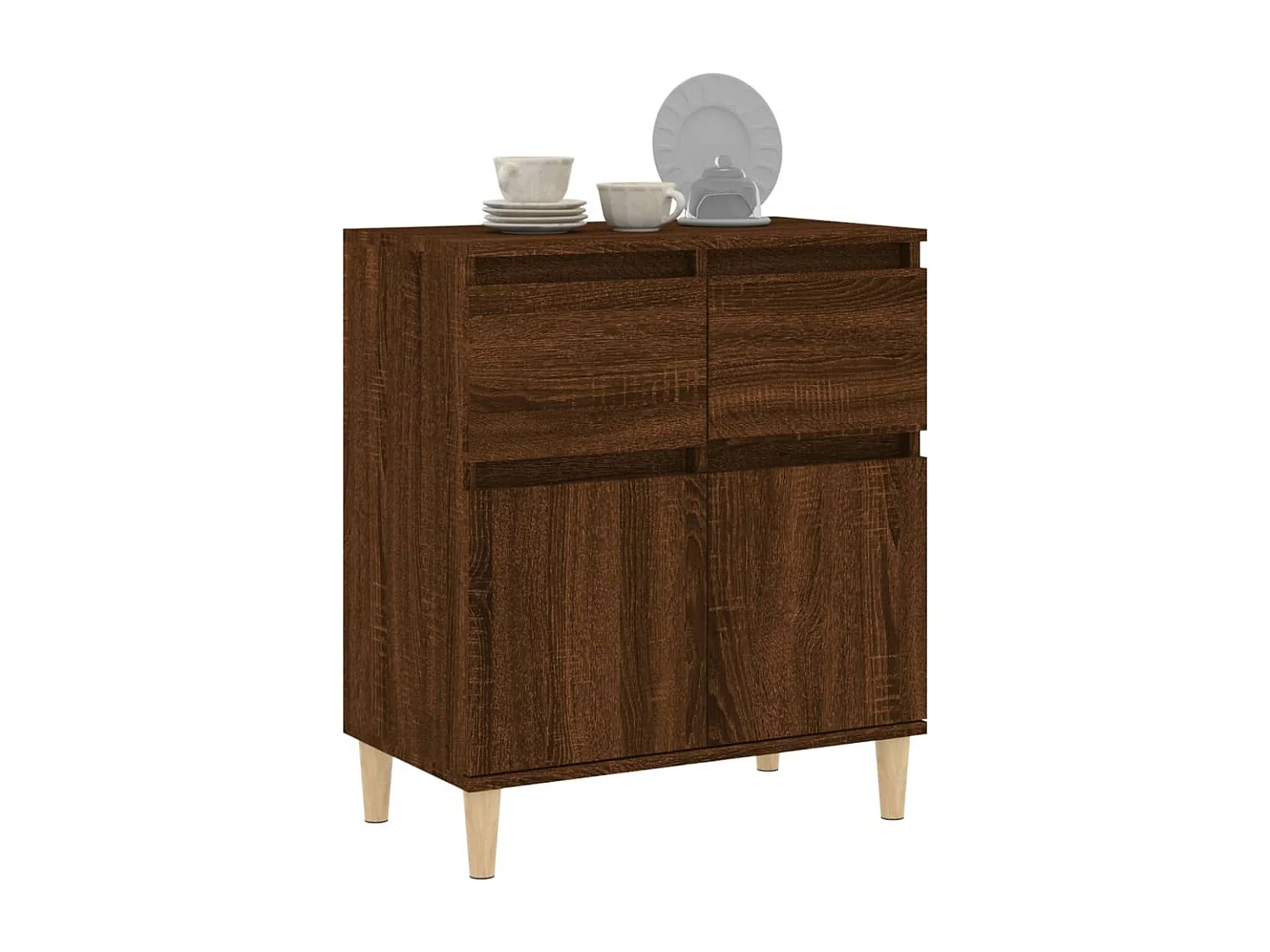 Buffet Chêne marron 60x35x70 cm Bois d'ingénierie