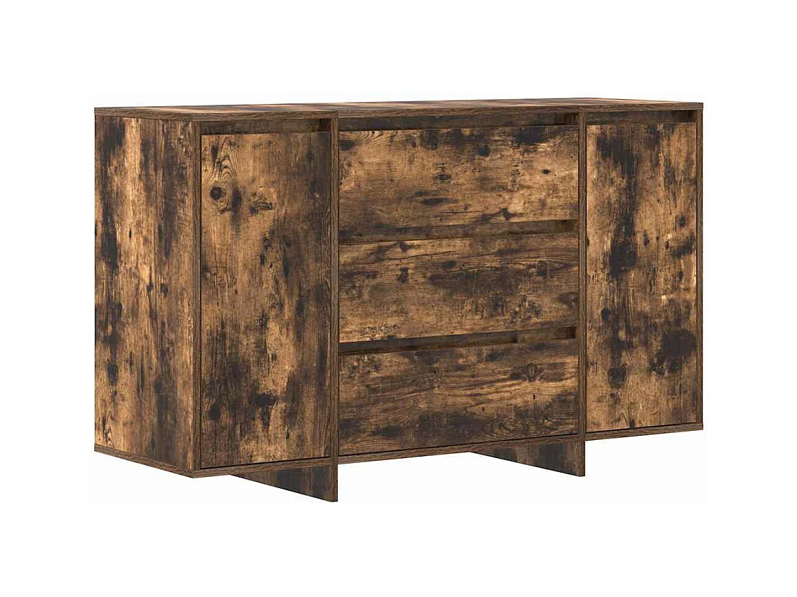 Buffet Chêne Fumé 120x41x75 cm Bois d'Ingénierie