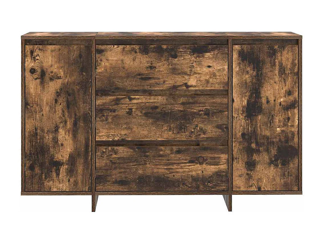 Buffet Chêne Fumé 120x41x75 cm Bois d'Ingénierie