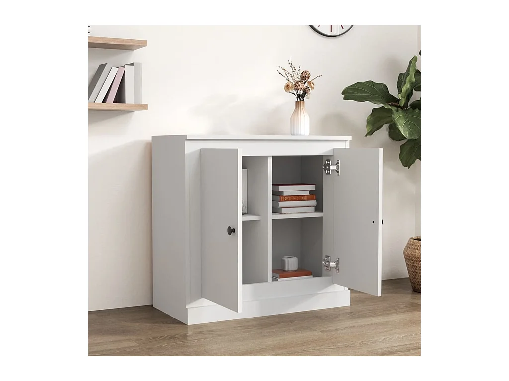Weißes Sideboard 70x35,5x67,5 cm Holzwerkstoff