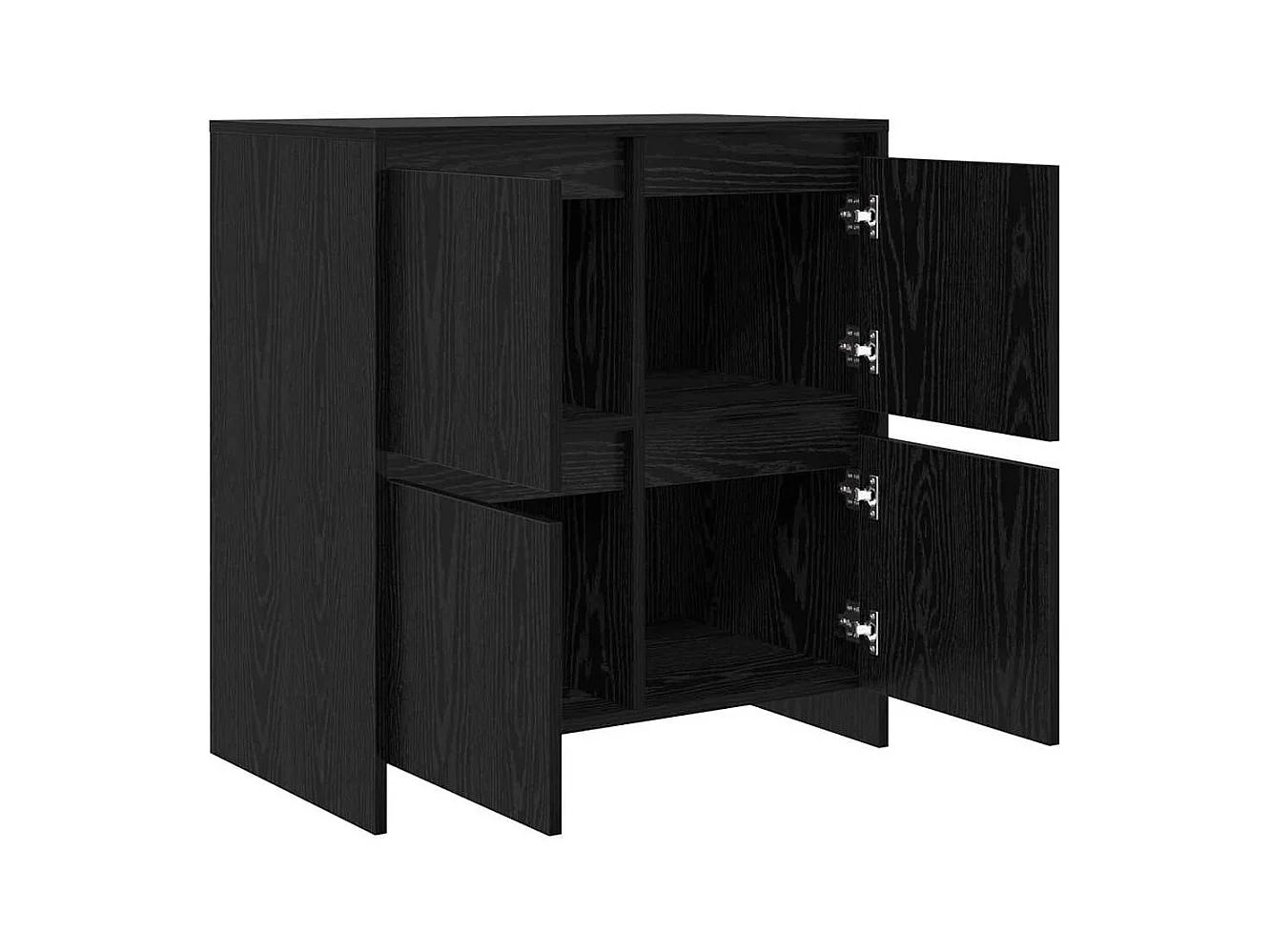 Buffet avec porte Chêne noir 70 x 41 x 75 cm Bois d'ingénierie