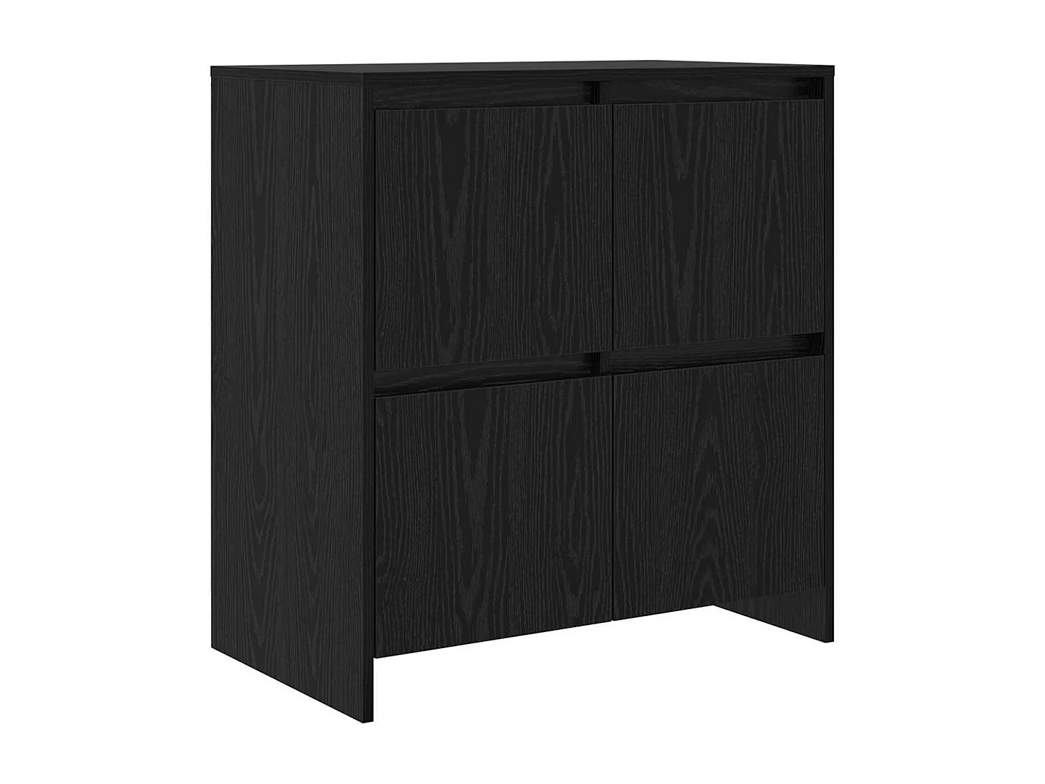 Buffet avec porte Chêne noir 70 x 41 x 75 cm Bois d'ingénierie