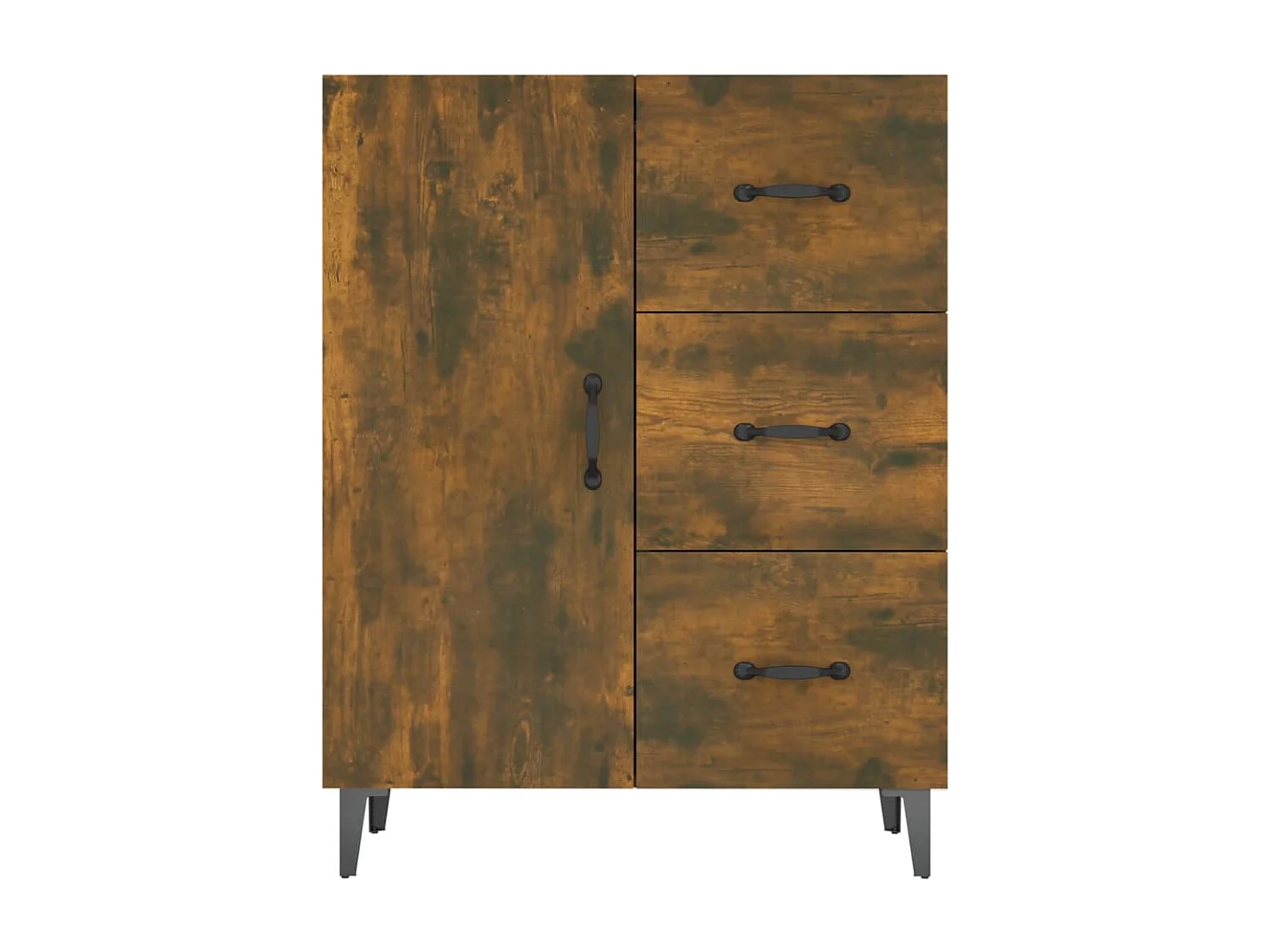 Sideboard aus geräucherter Eiche, 69,5 x 34 x 90 cm, Holzwerkstoff