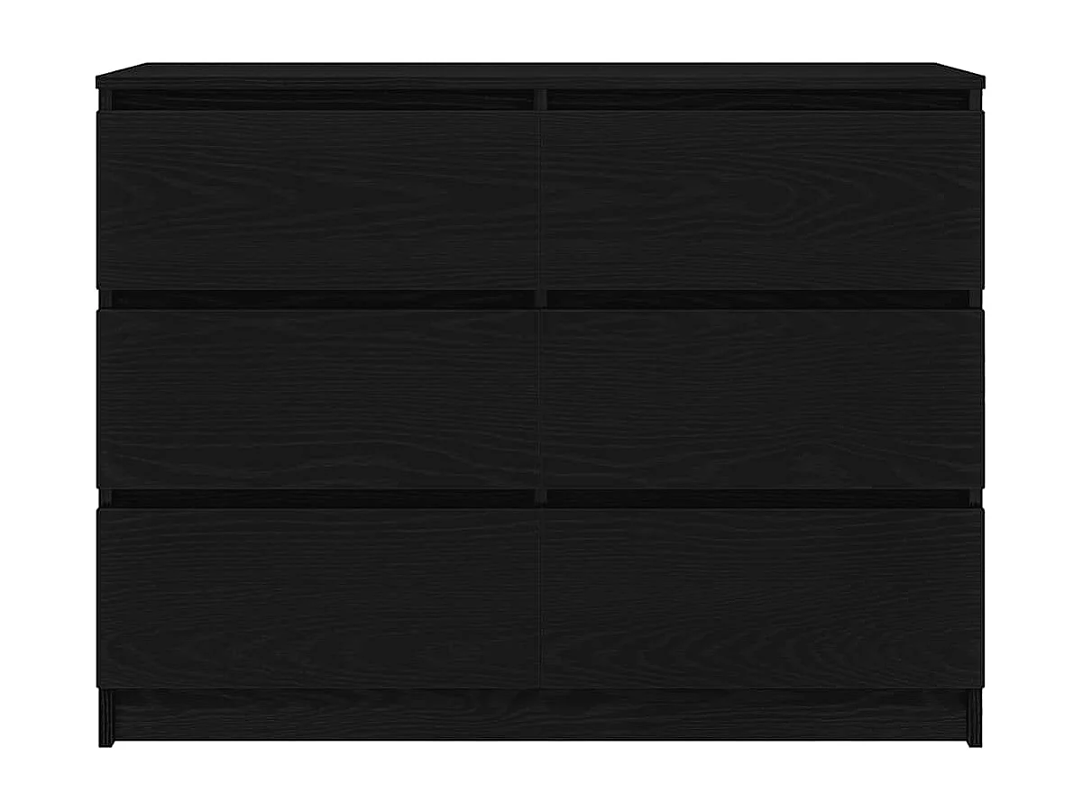 Buffet chêne noir 100x35x76 cm bois d'ingénierie