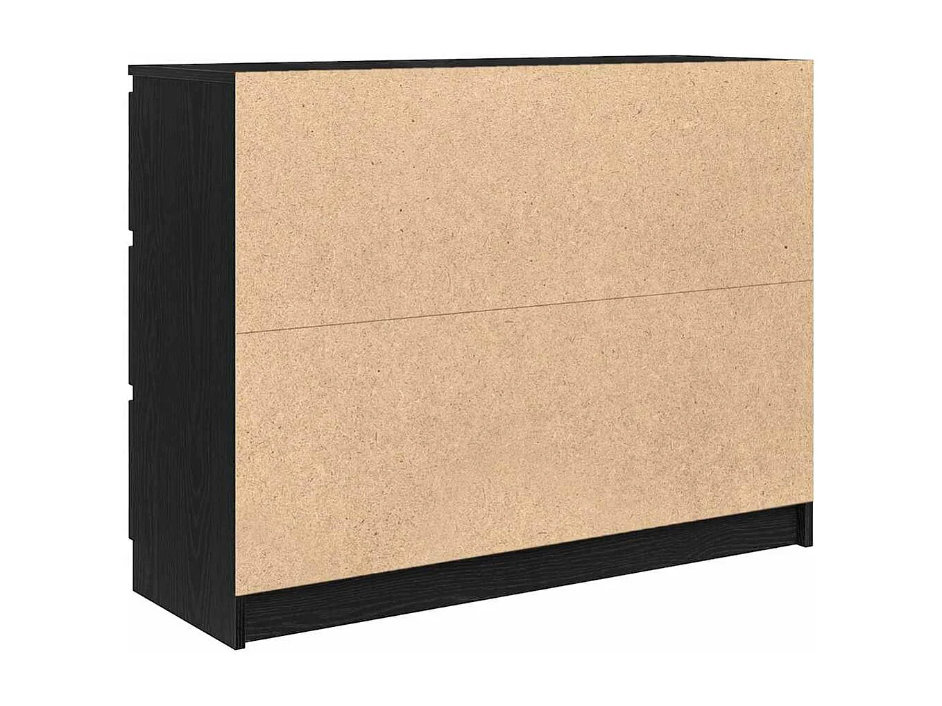 Buffet chêne noir 100x35x76 cm bois d'ingénierie