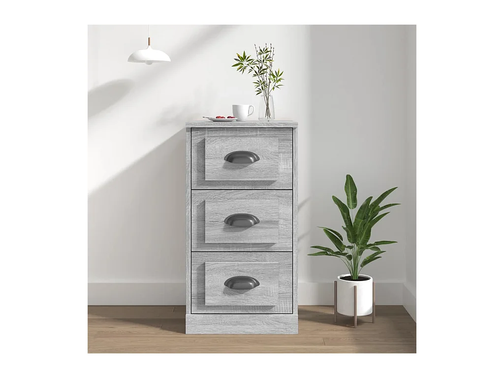 Buffet sonoma gris 36x35,5x67,5 cm bois d'ingénierie