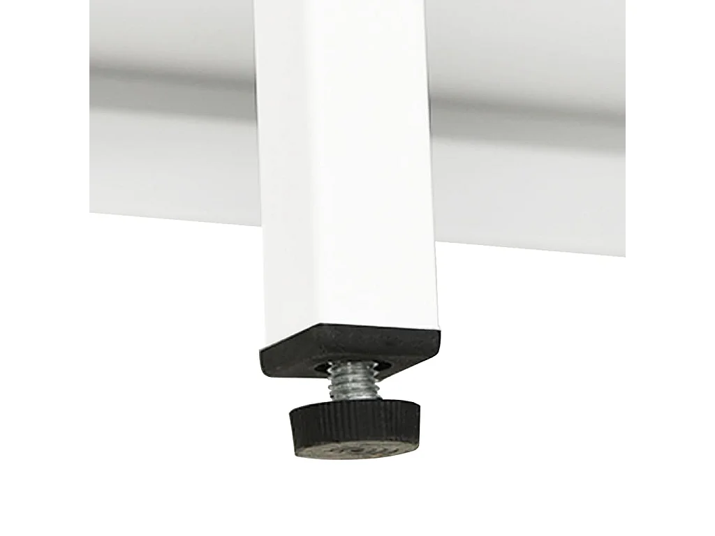 Aparador Blanco 75x35x105 cm Acero y cristal