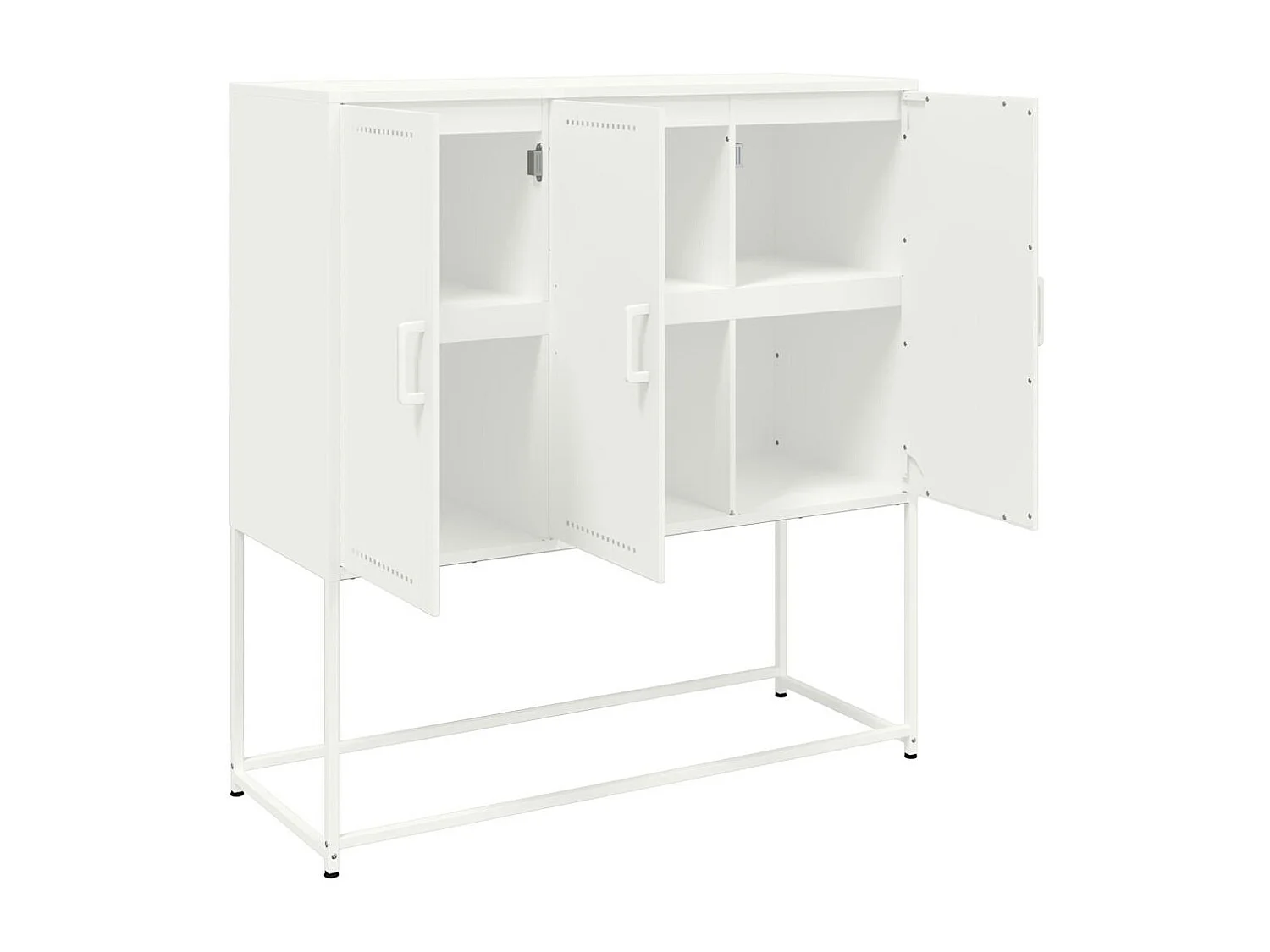 Buffet haut blanc 100,5x39x107 cm acier
