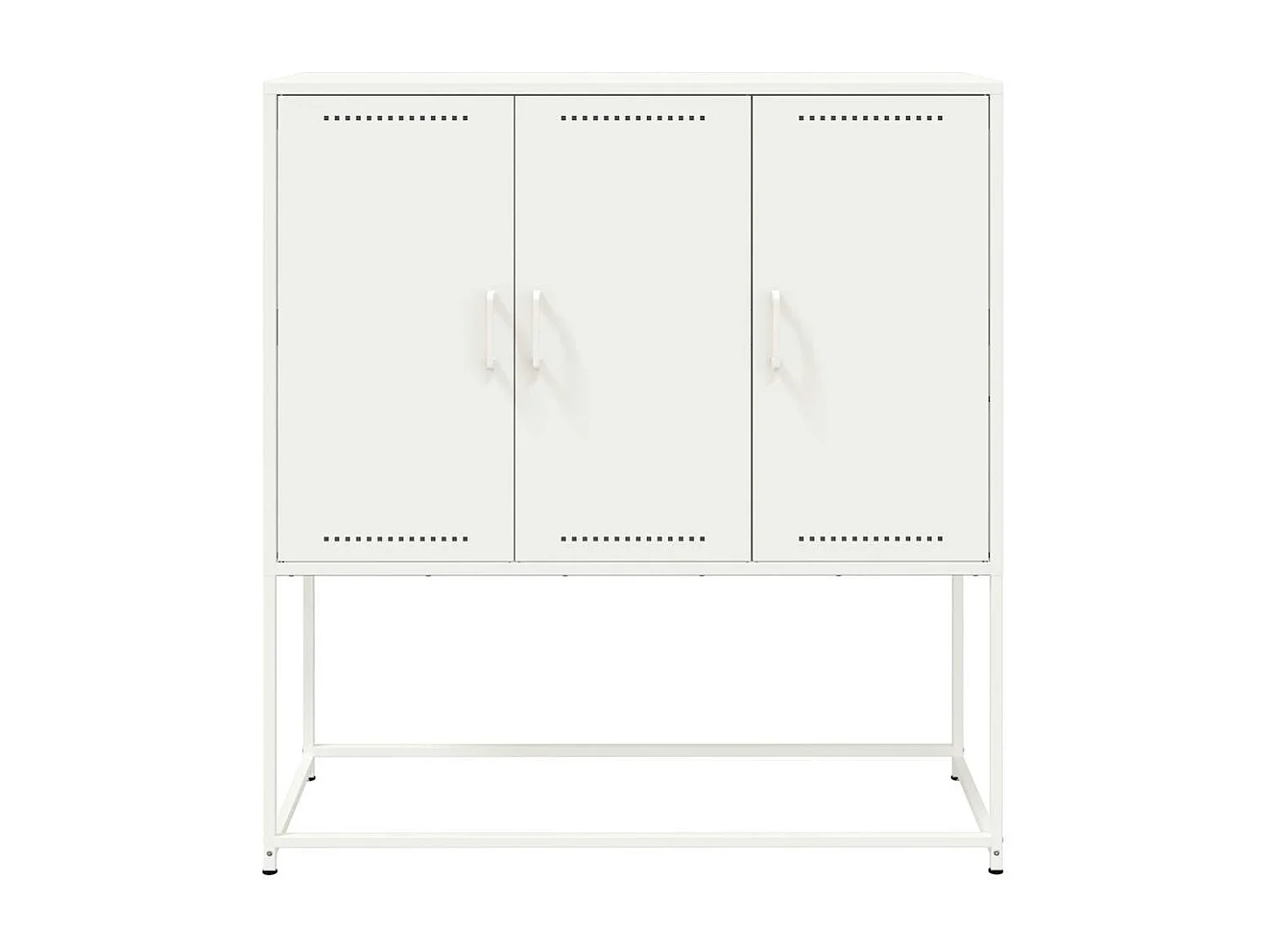 Buffet haut blanc 100,5x39x107 cm acier