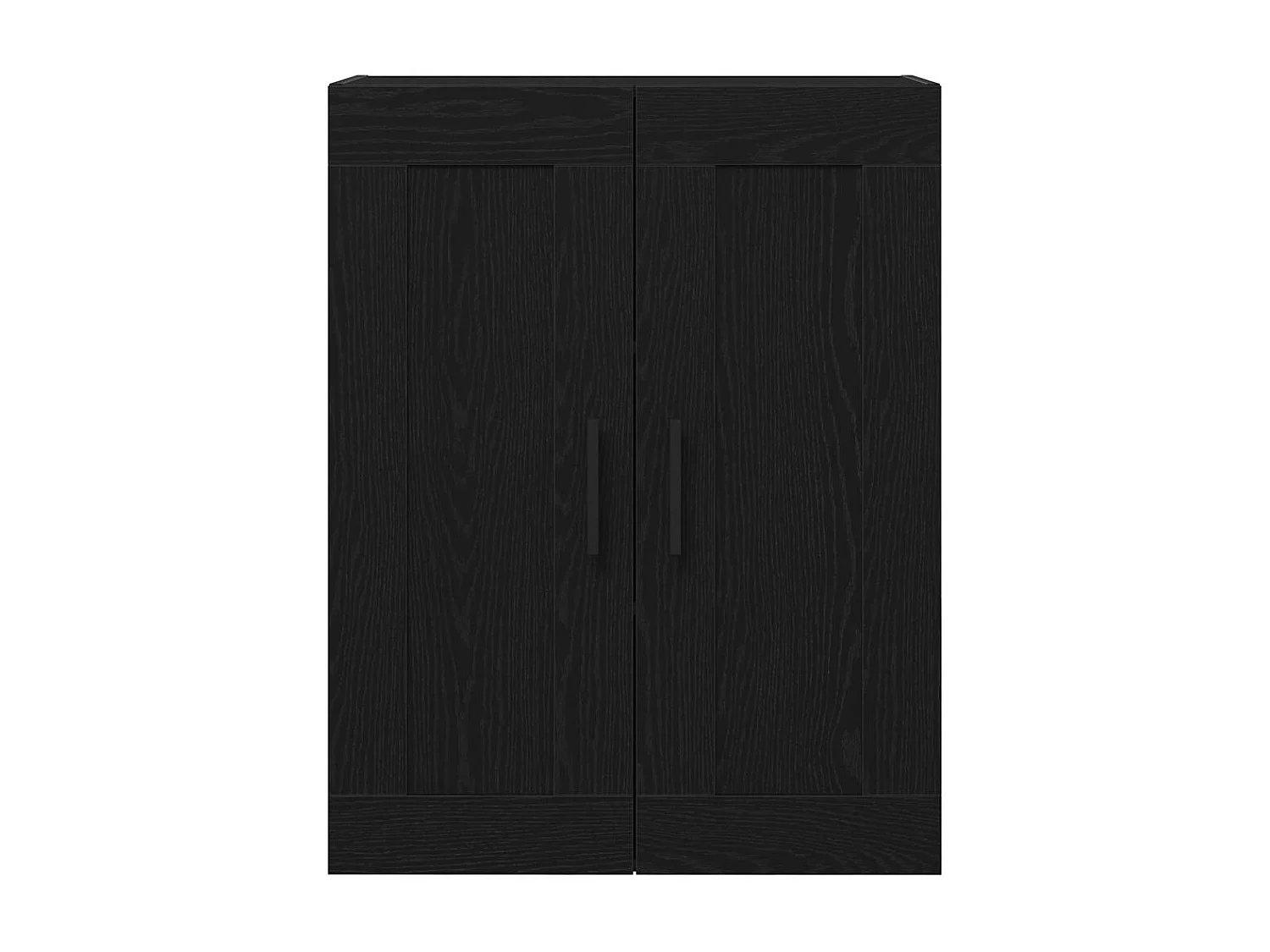 Zwarte Eiken Wandmeubel 69,5x34x90 cm Bewerkt Hout