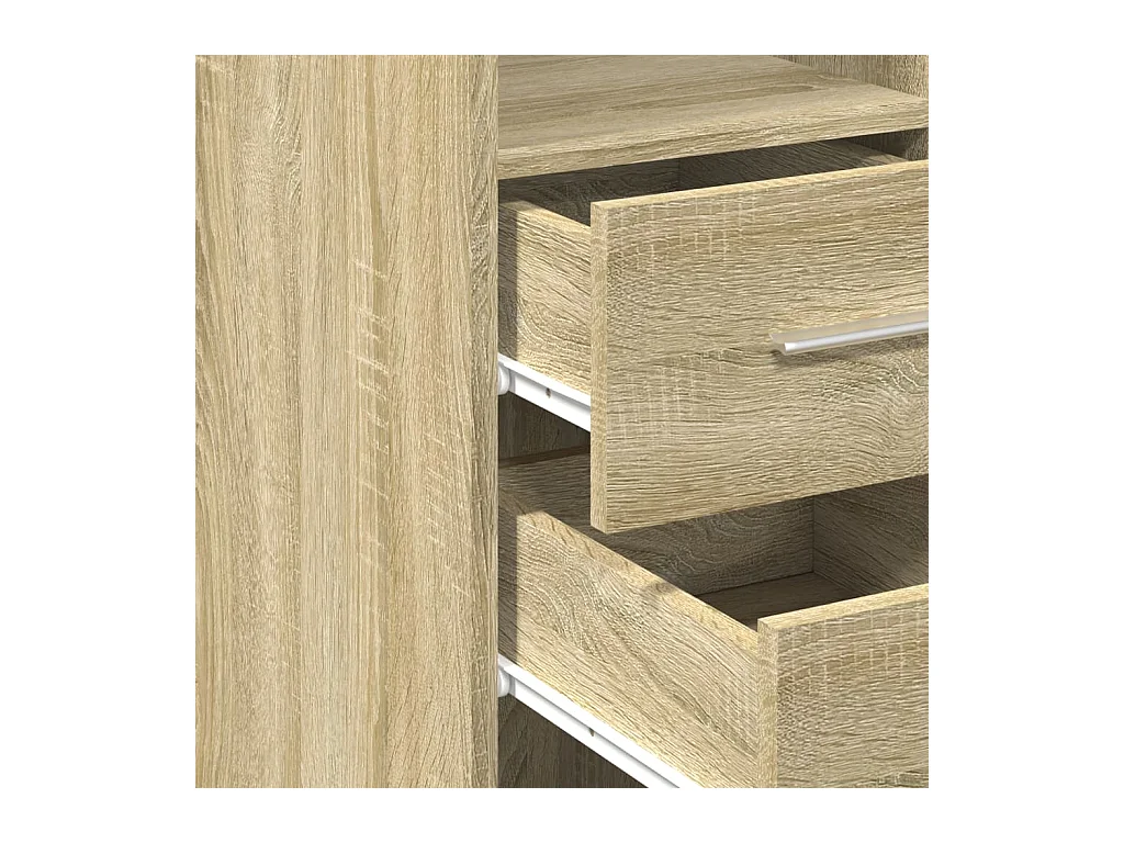 Buffet haut chêne sonoma 50x42,5x185 cm bois d'ingénierie