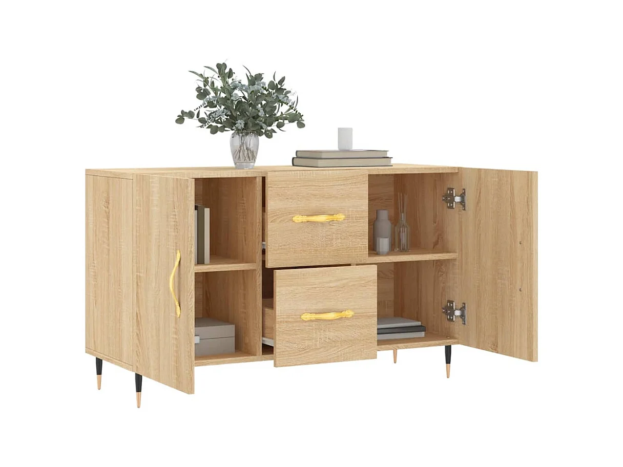 Buffet chêne sonoma 100x36x60 cm bois d'ingénierie