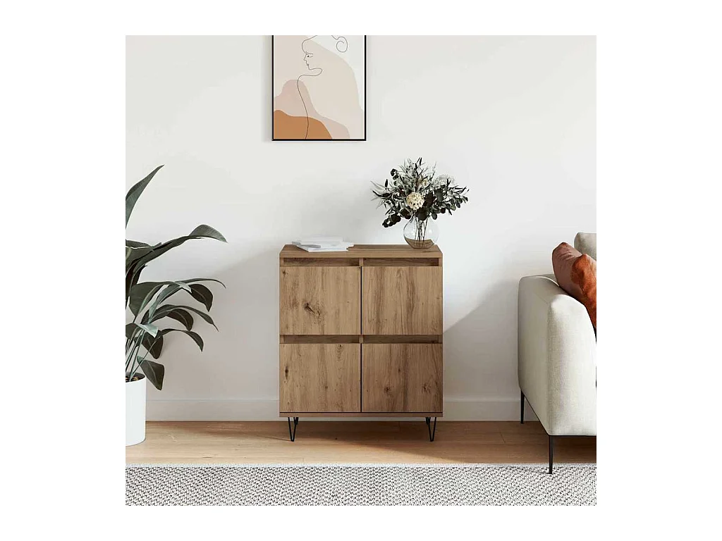 Credenza con contenitore con anta Marrone 60 x 35 x 70 cm Legno ingegnerizzato