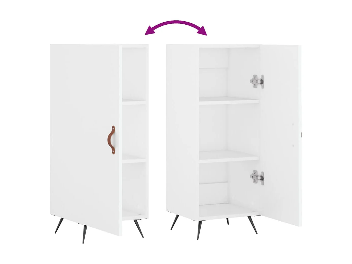 Buffet blanc 34,5x34x90 cm bois d'ingénierie