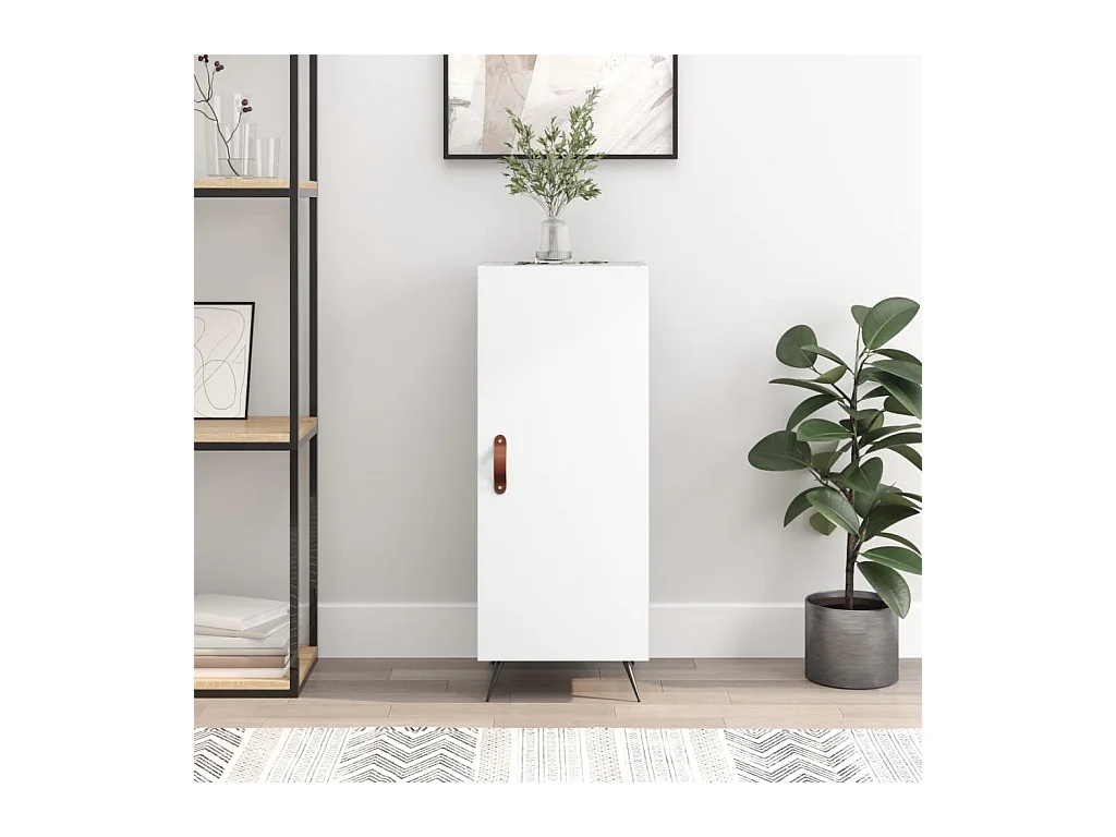 Credenza bianca 34,5x34x90 cm in legno ingegnerizzato