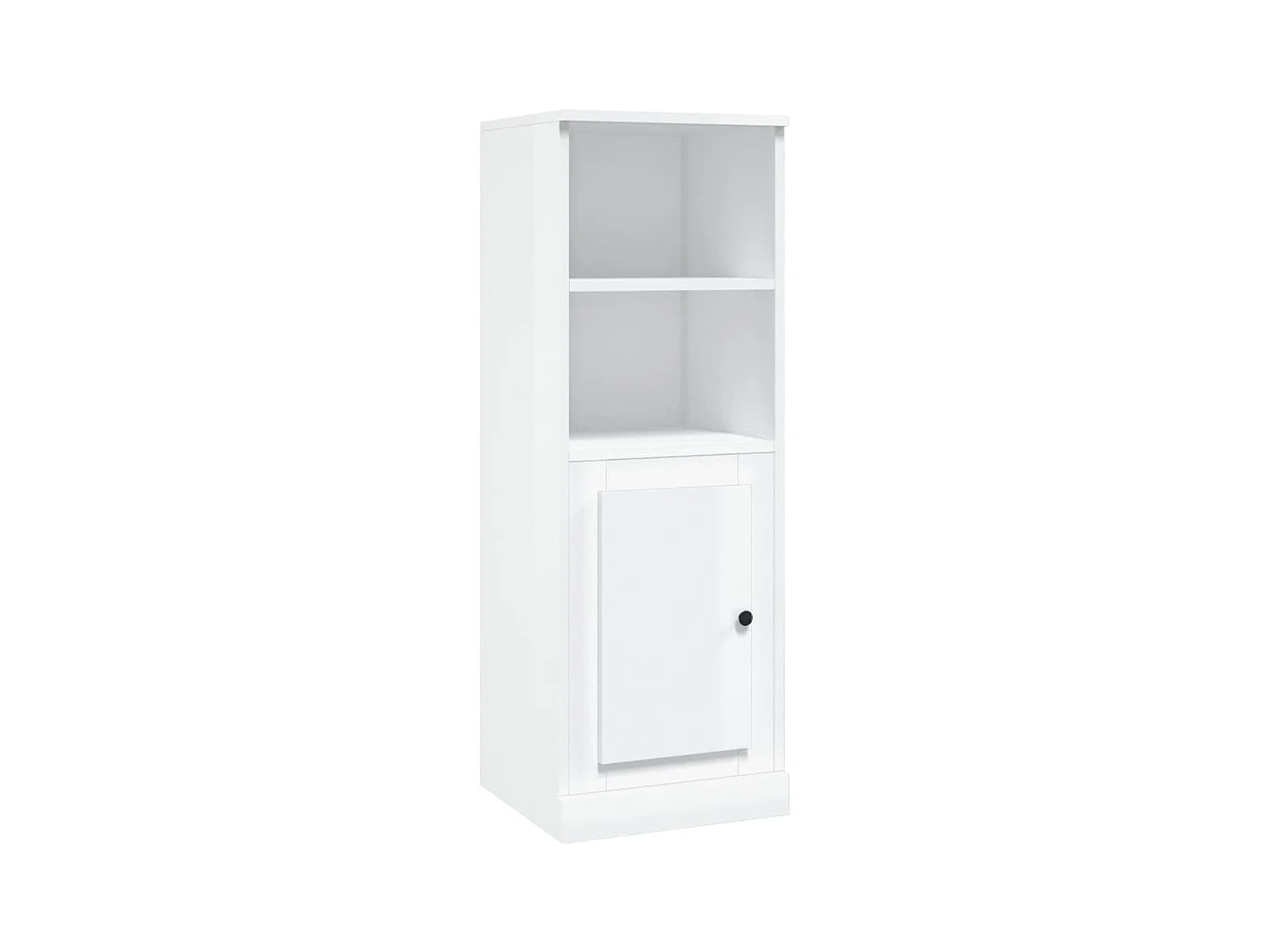 Buffet haut blanc brillant 36x35,5x103,5 cm bois d'ingénierie