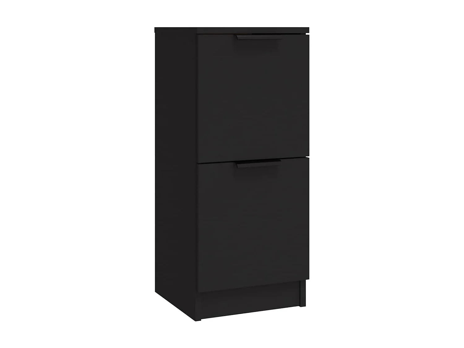 Buffets 3 pcs noir bois d'ingénierie