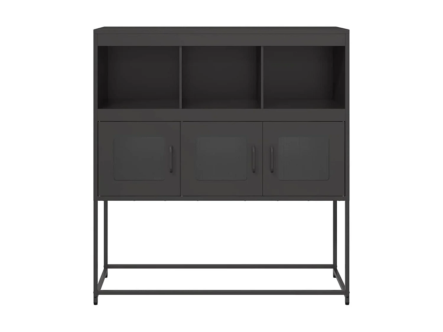 Buffet noir 100,5x39x107 cm acier laminé à froid