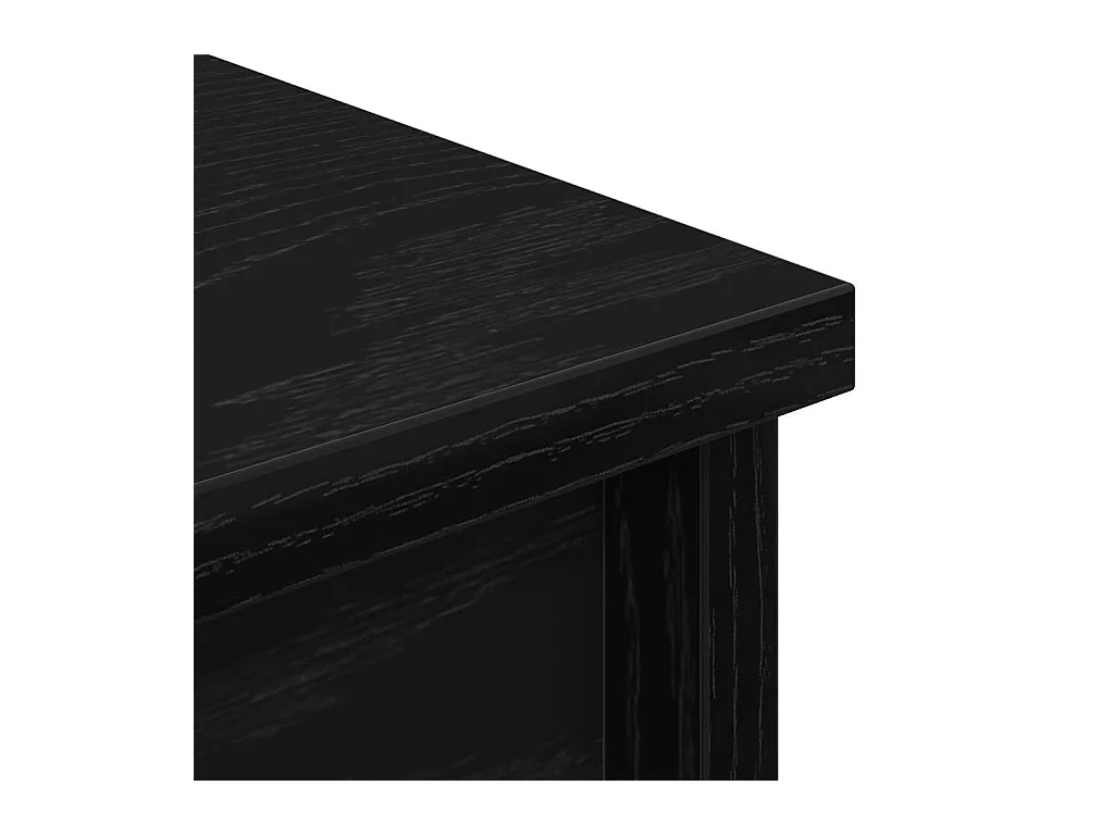 Buffet haut chêne noir 70x35x180 cm bois d'ingénierie