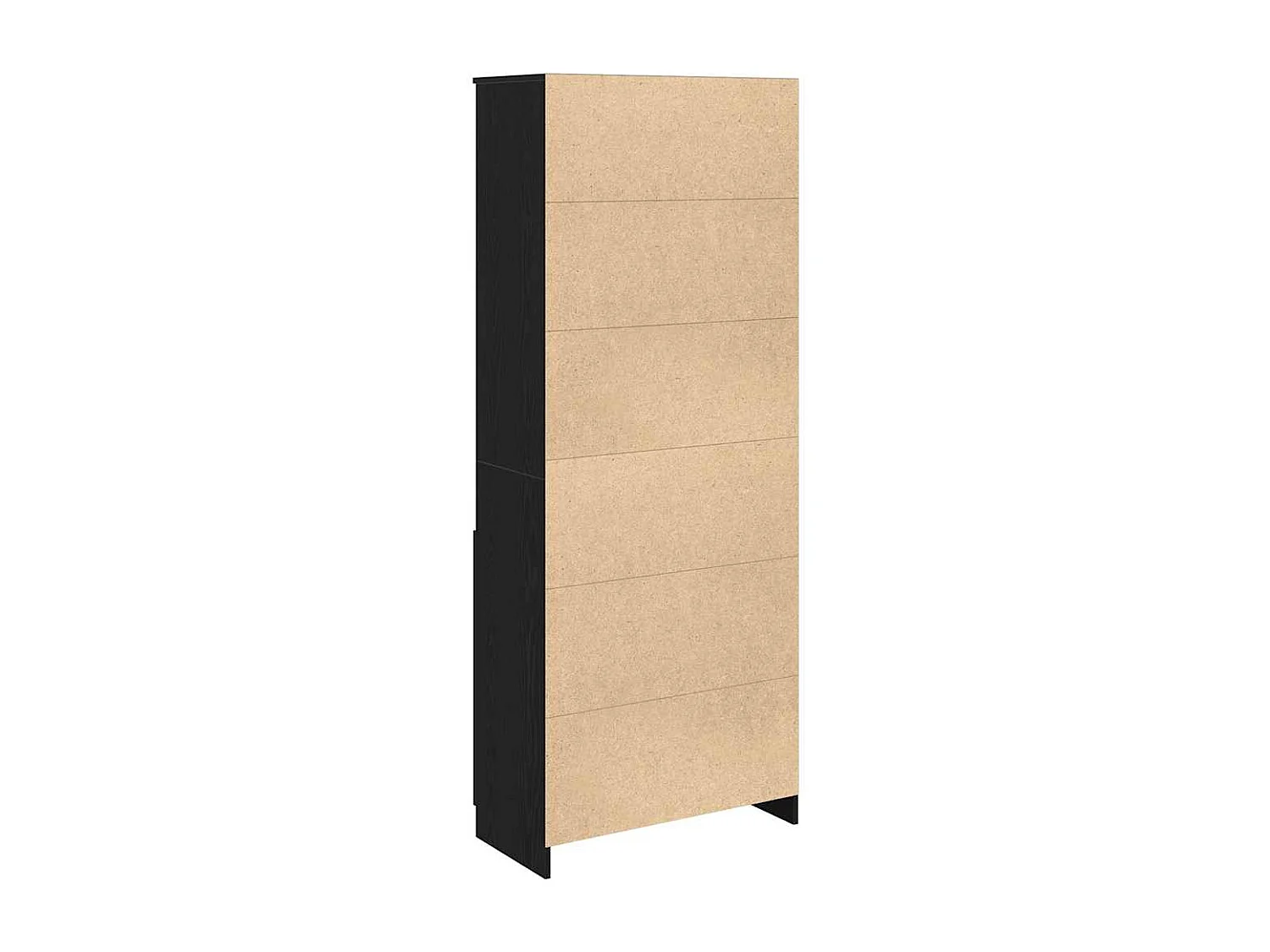 Buffet haut chêne noir 70x35x180 cm bois d'ingénierie