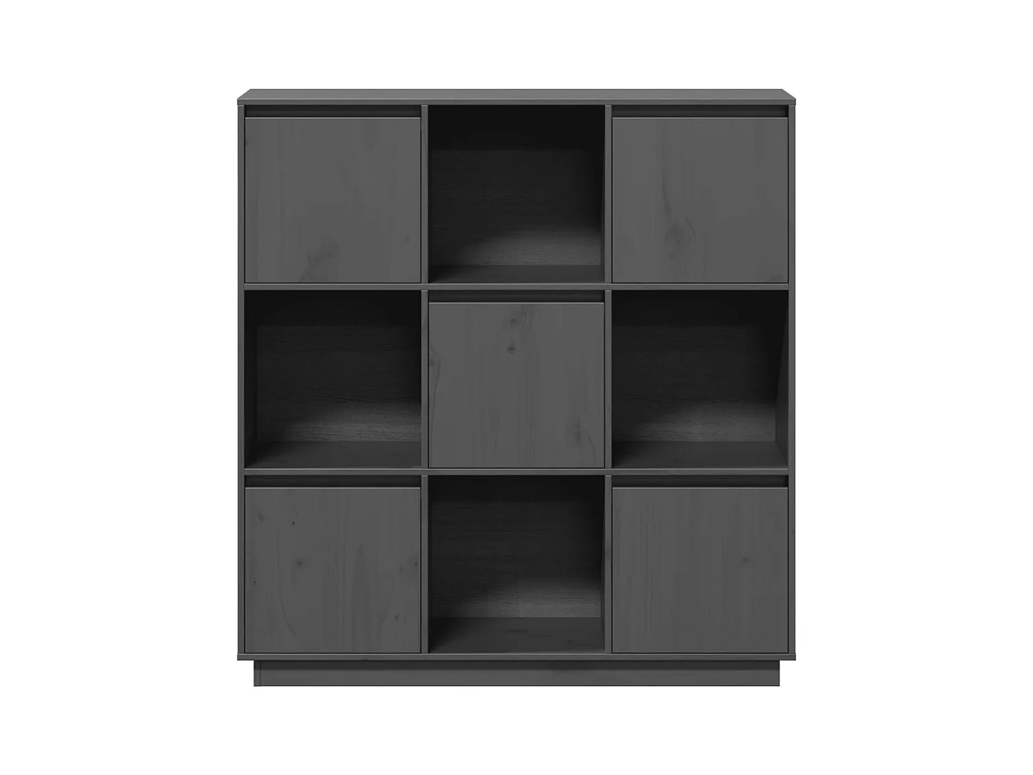 Buffet Gris 110,5x35x117 cm Bois massif de pin