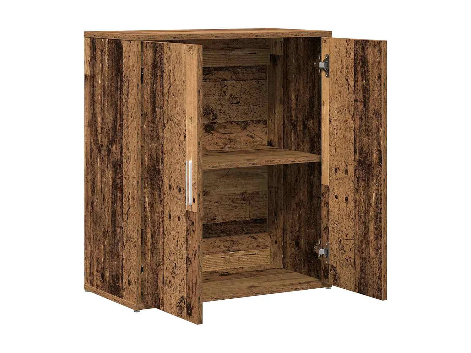Hochschrank mit Regal mit Stauraum mit Tür 2 Stk. Antikholz 60 x 31 x 70 cm