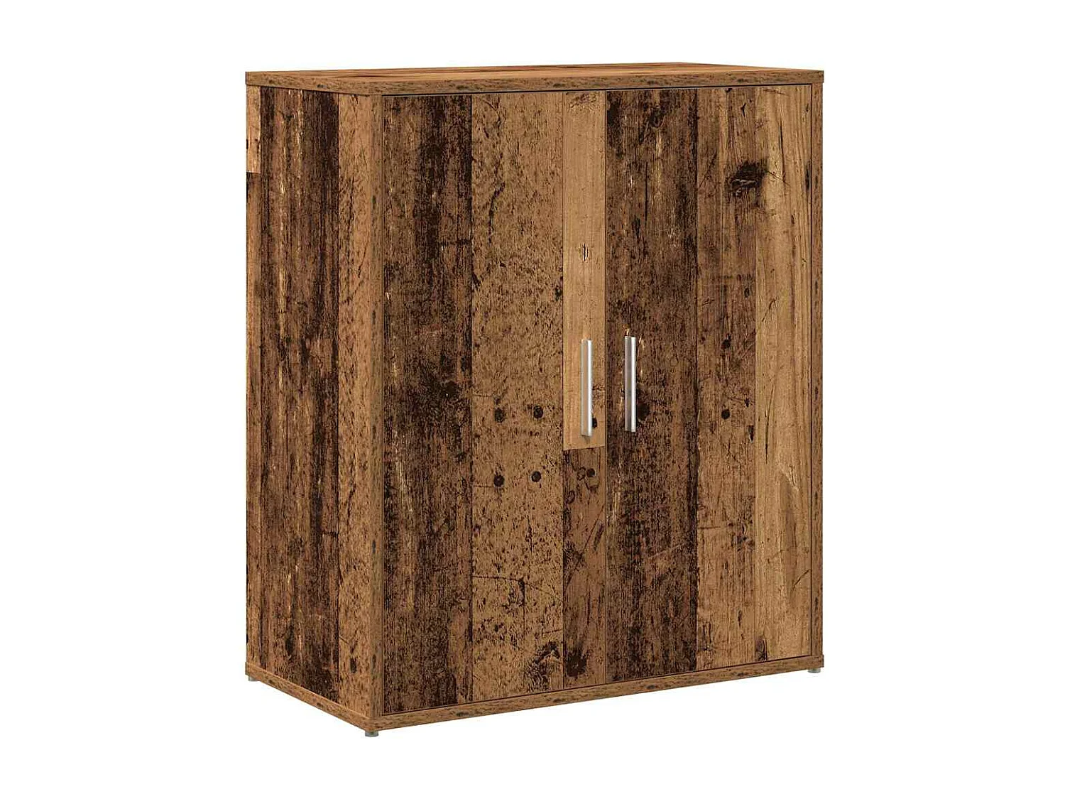 Hochschrank mit Regal mit Stauraum mit Tür 2 Stk. Antikholz 60 x 31 x 70 cm