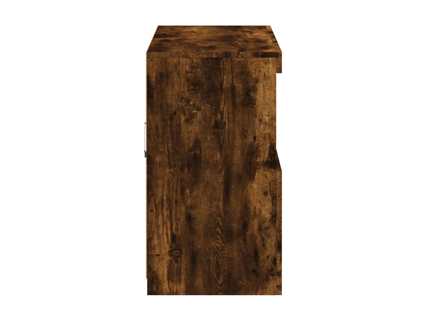 Buffet avec lumières LED chêne fumé 81x37x67 cm