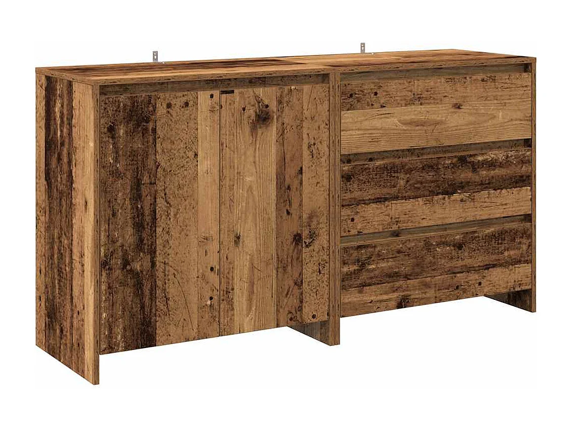 Sideboard 2-teilig, Altholz, Holzwerkstoff