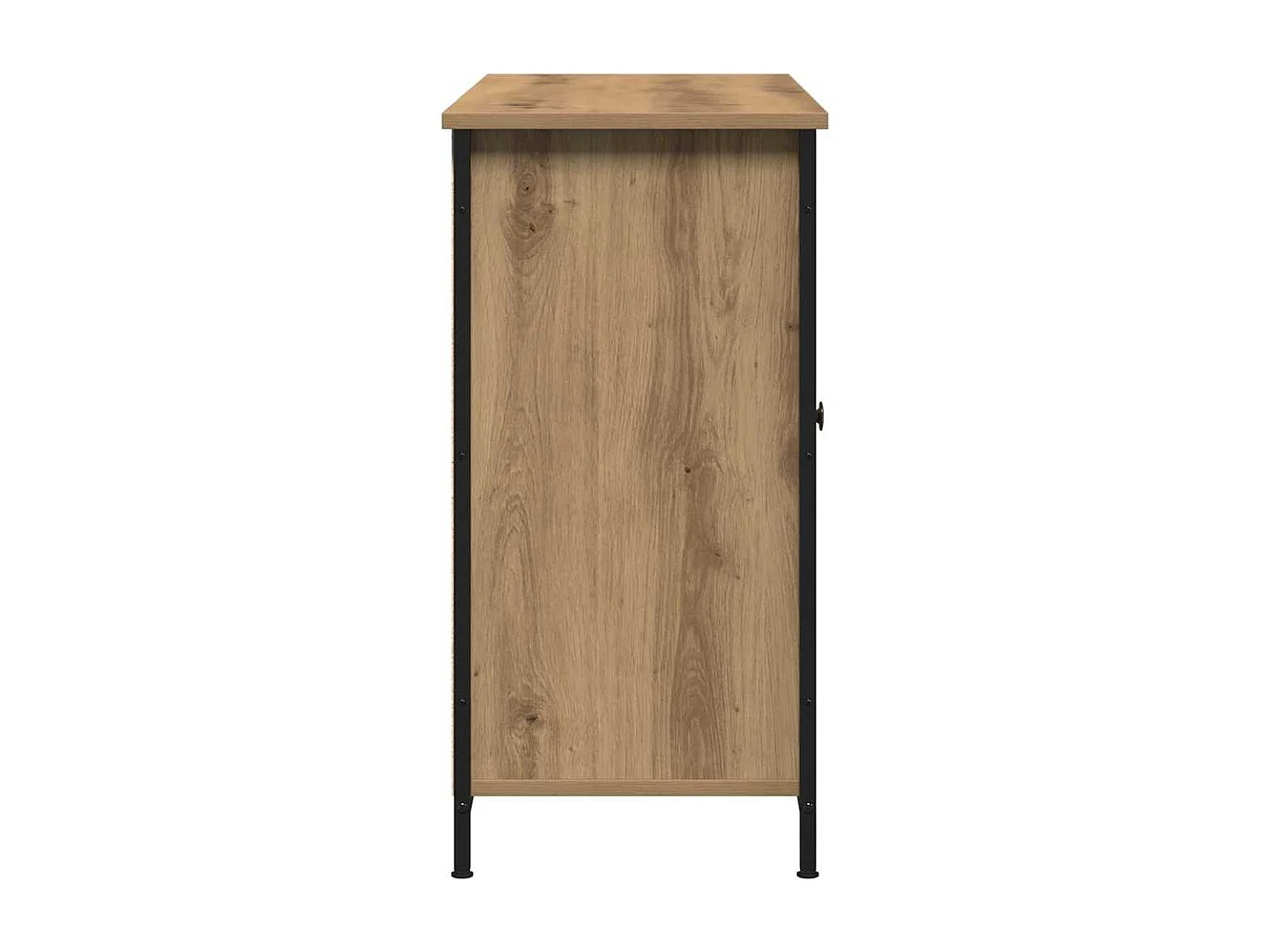 Artisan Sideboard aus Eichenholz, 100 x 35 x 70 cm, Holzwerkstoff und Stahl